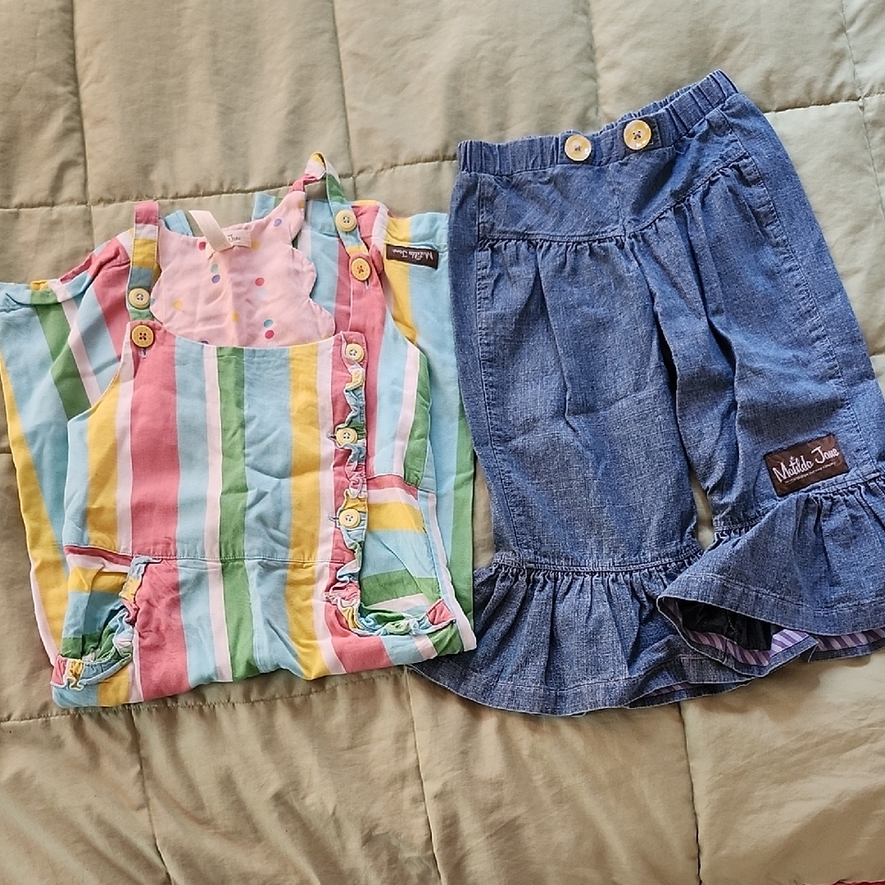 Matilda Jane Bundle. Overalls And Ruffle Pants